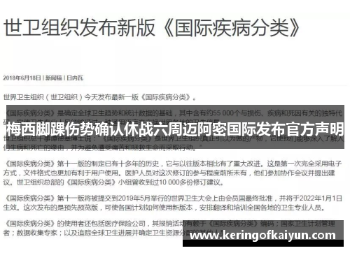 梅西脚踝伤势确认休战六周迈阿密国际发布官方声明